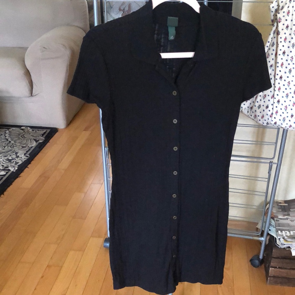 Black Button-Up Dress